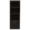 Tuhome Simma Bookcase, Metal Hardware, Three Shelves, Double Door Cabinet, Black BLW5562 - alternate 4